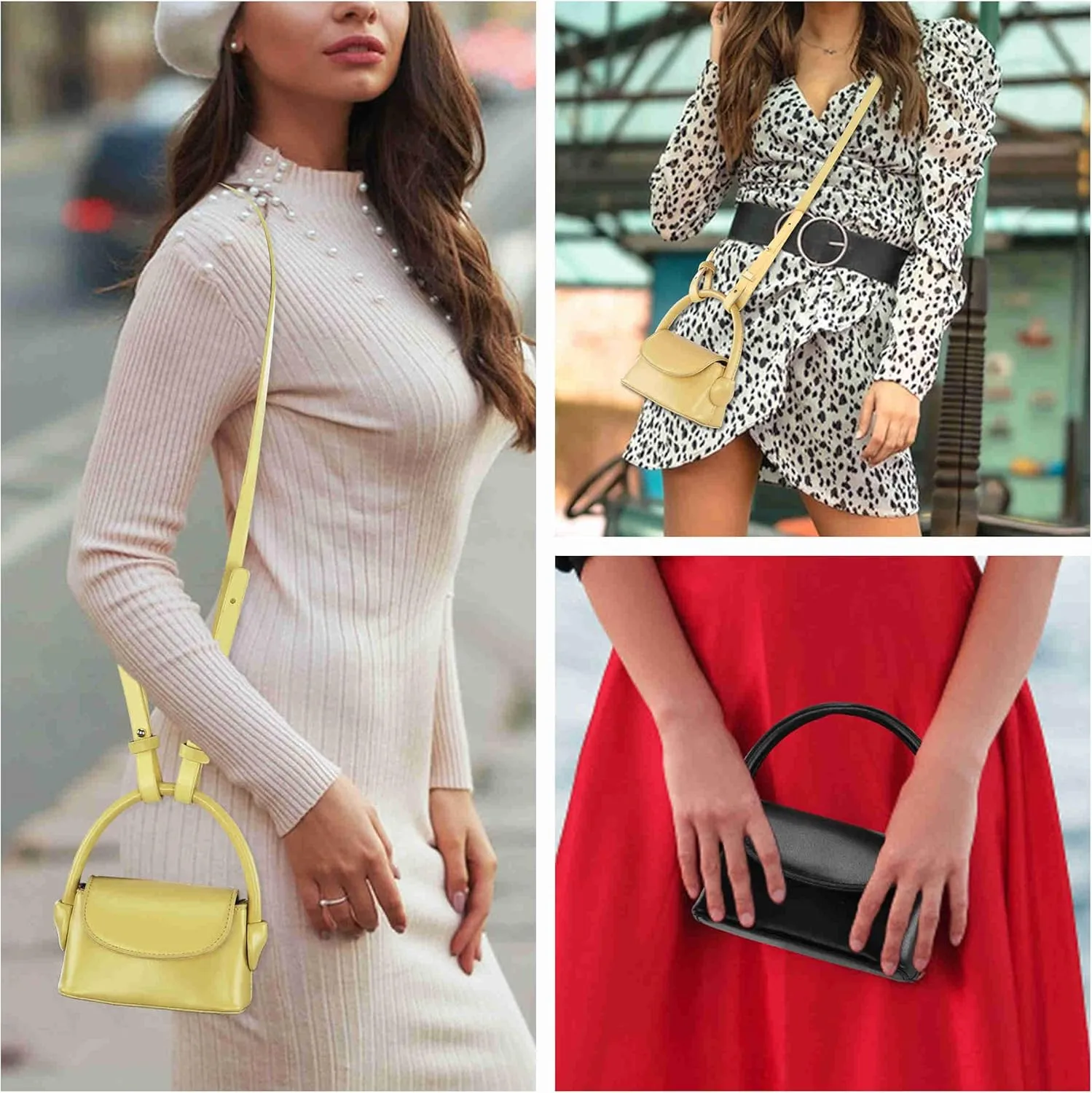 Ayliss Women Mini Purse Bag Mini Top Handle Clutch Crossbody Handbag Coin Cute Purse Lipstick Bag Y2K Accessories Gift