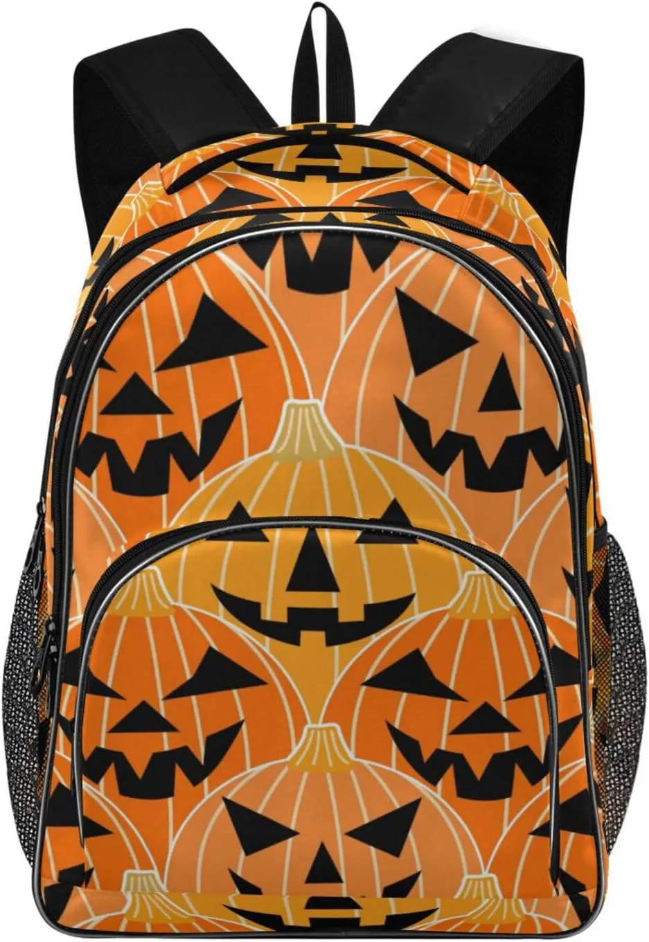 Backpacks 22L Three Layer Arc Book Bag Lightweight for Travel Camping Hiking Rucksack Daypack Kids & Adults Scary Halloween Carved Pumpkins