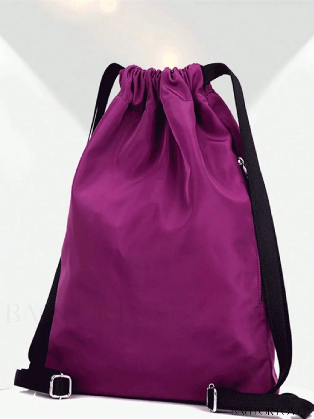 BagForLove - Adjustable Strap Letter Print Drawstring Backpack - Ideal for School and Daily Use