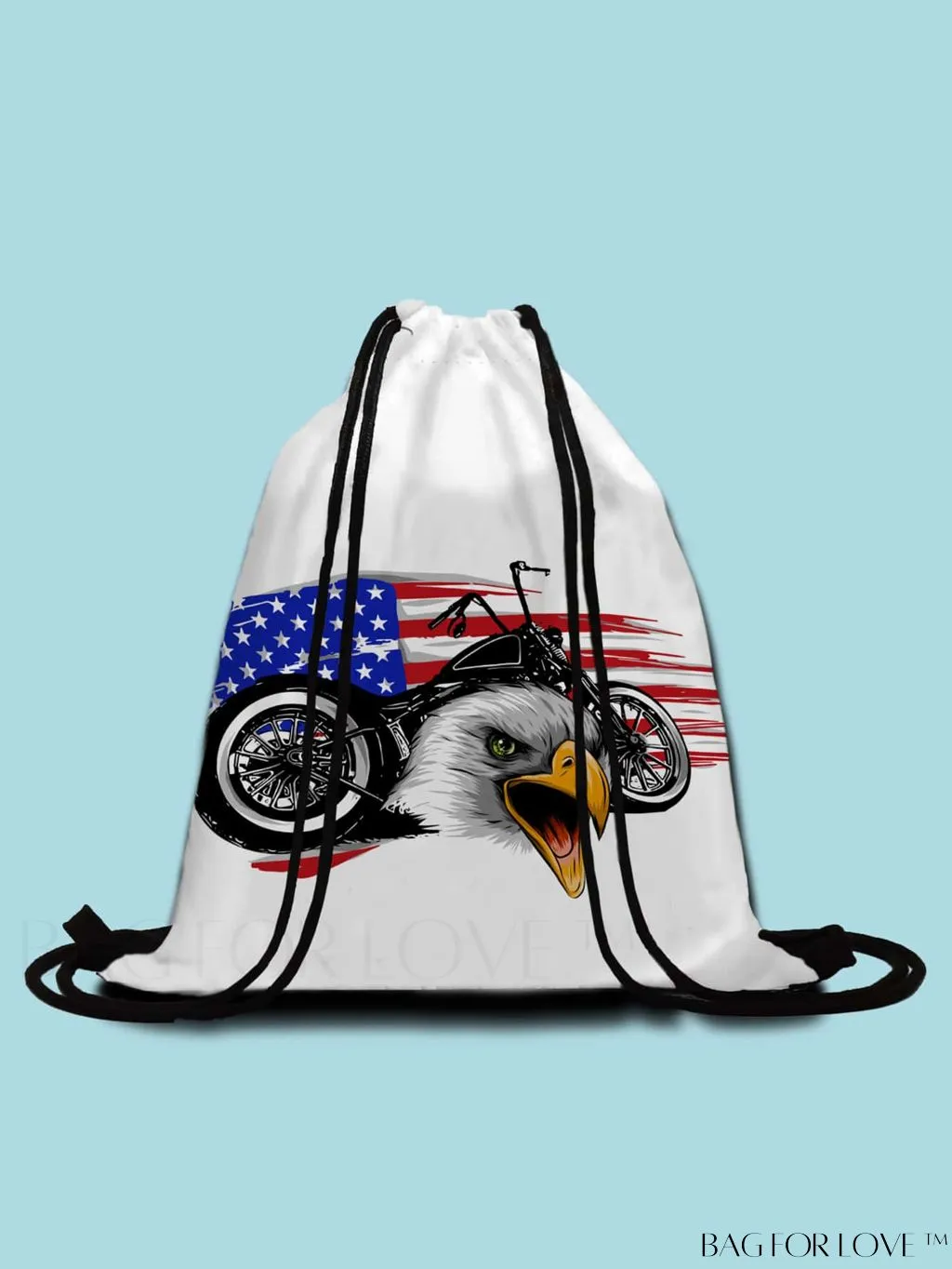 BagForLove - Outdoor Shopping Bag with Independence Day Pattern in Drawstring Portable Design