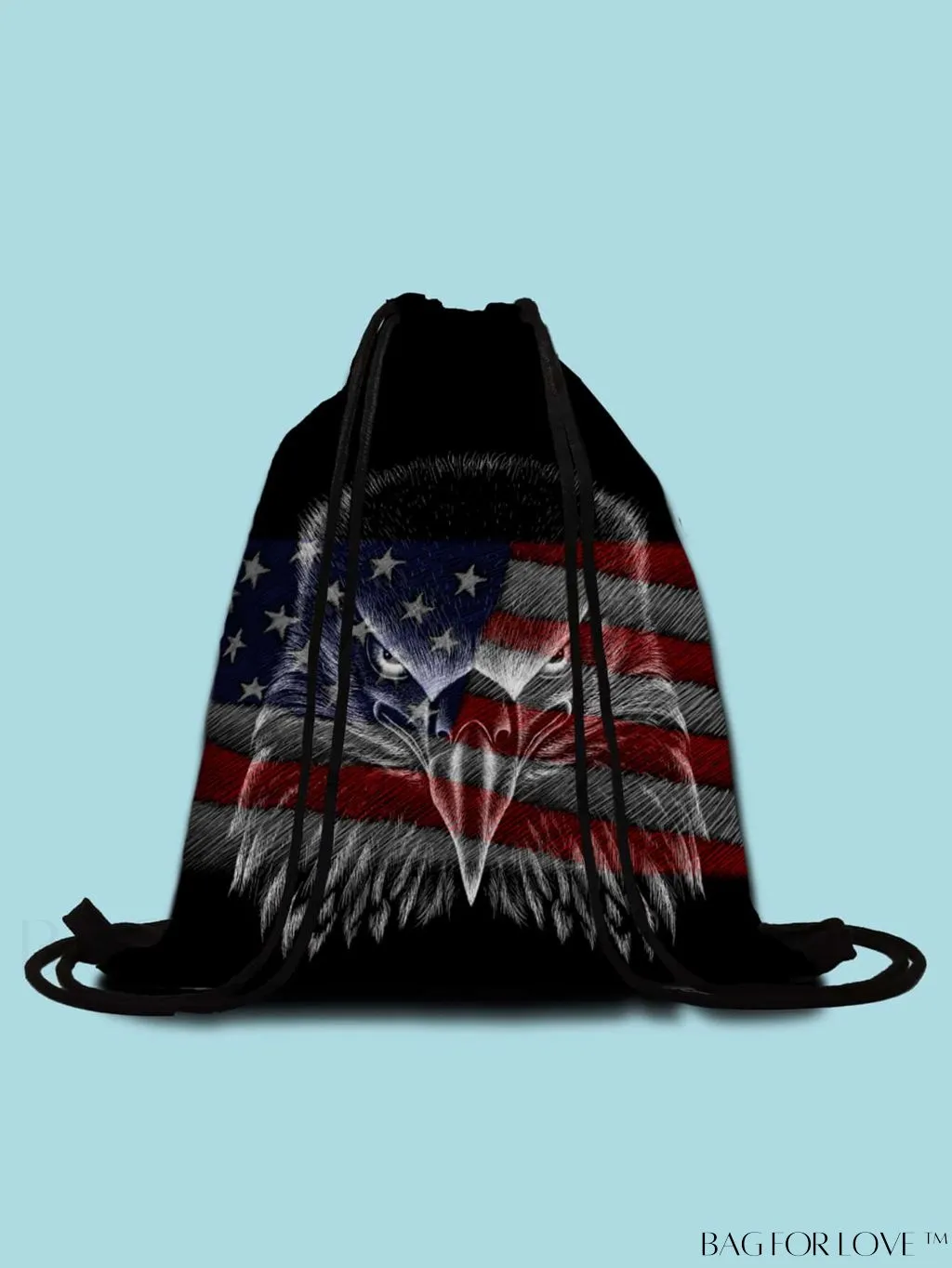 BagForLove - Outdoor Shopping Bag with Independence Day Pattern in Drawstring Portable Design