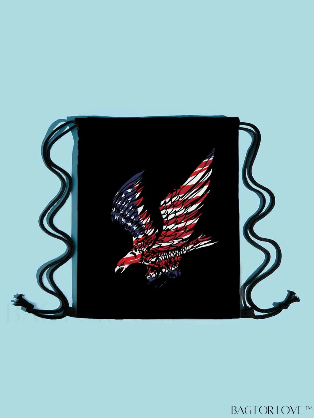 BagForLove - Outdoor Shopping Bag with Independence Day Pattern in Drawstring Portable Design
