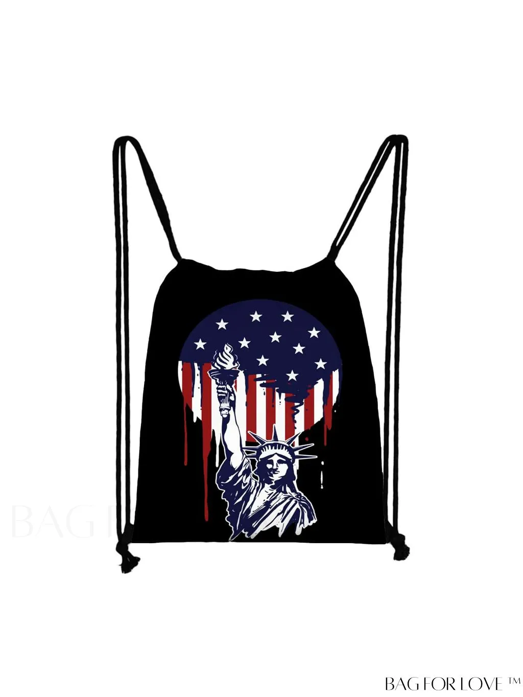 BagForLove - Outdoor Shopping Bag with Independence Day Pattern in Drawstring Portable Design