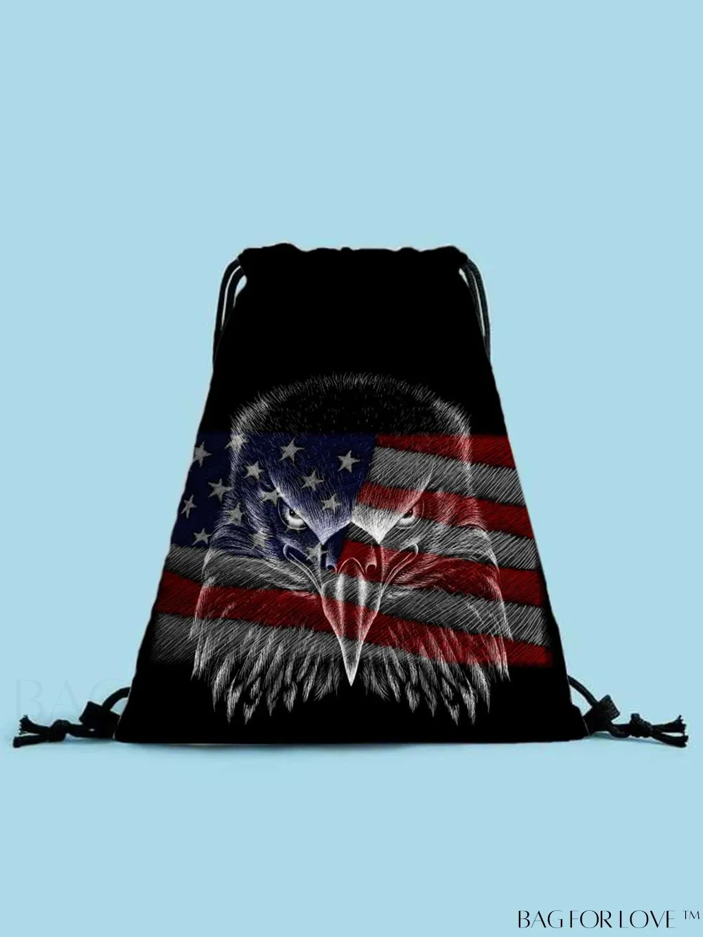 BagForLove - Outdoor Shopping Bag with Independence Day Pattern in Drawstring Portable Design