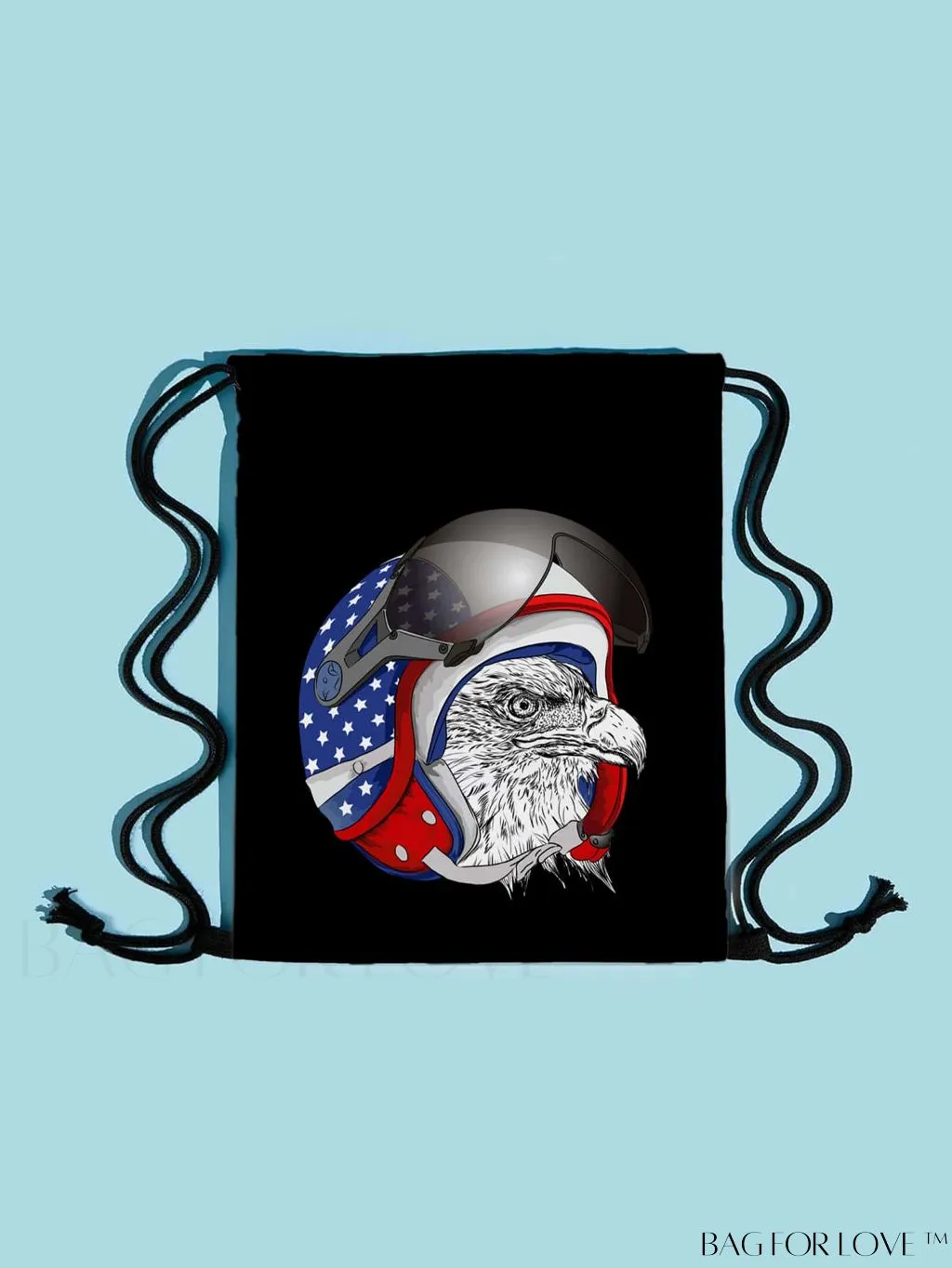 BagForLove - Outdoor Shopping Bag with Independence Day Pattern in Drawstring Portable Design