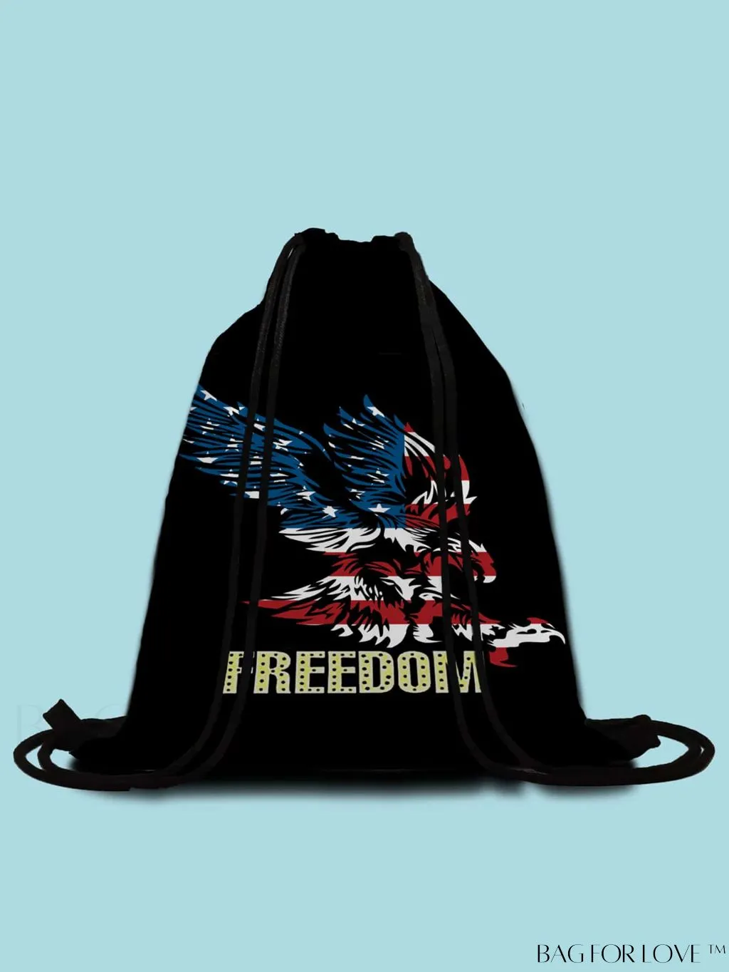 BagForLove - Outdoor Shopping Bag with Independence Day Pattern in Drawstring Portable Design
