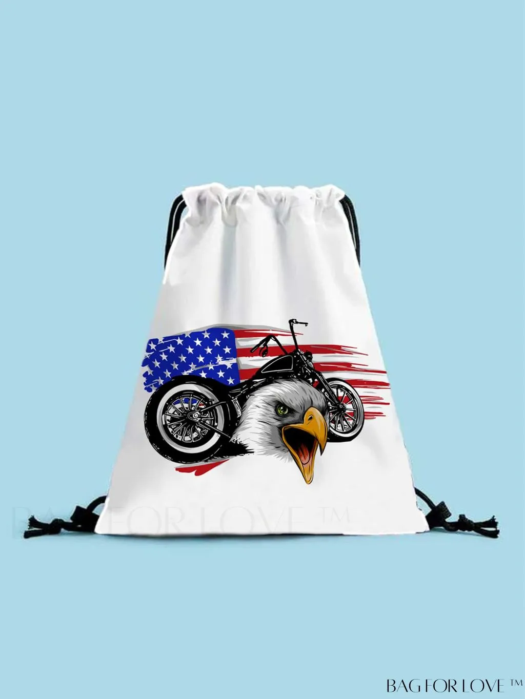 BagForLove - Outdoor Shopping Bag with Independence Day Pattern in Drawstring Portable Design