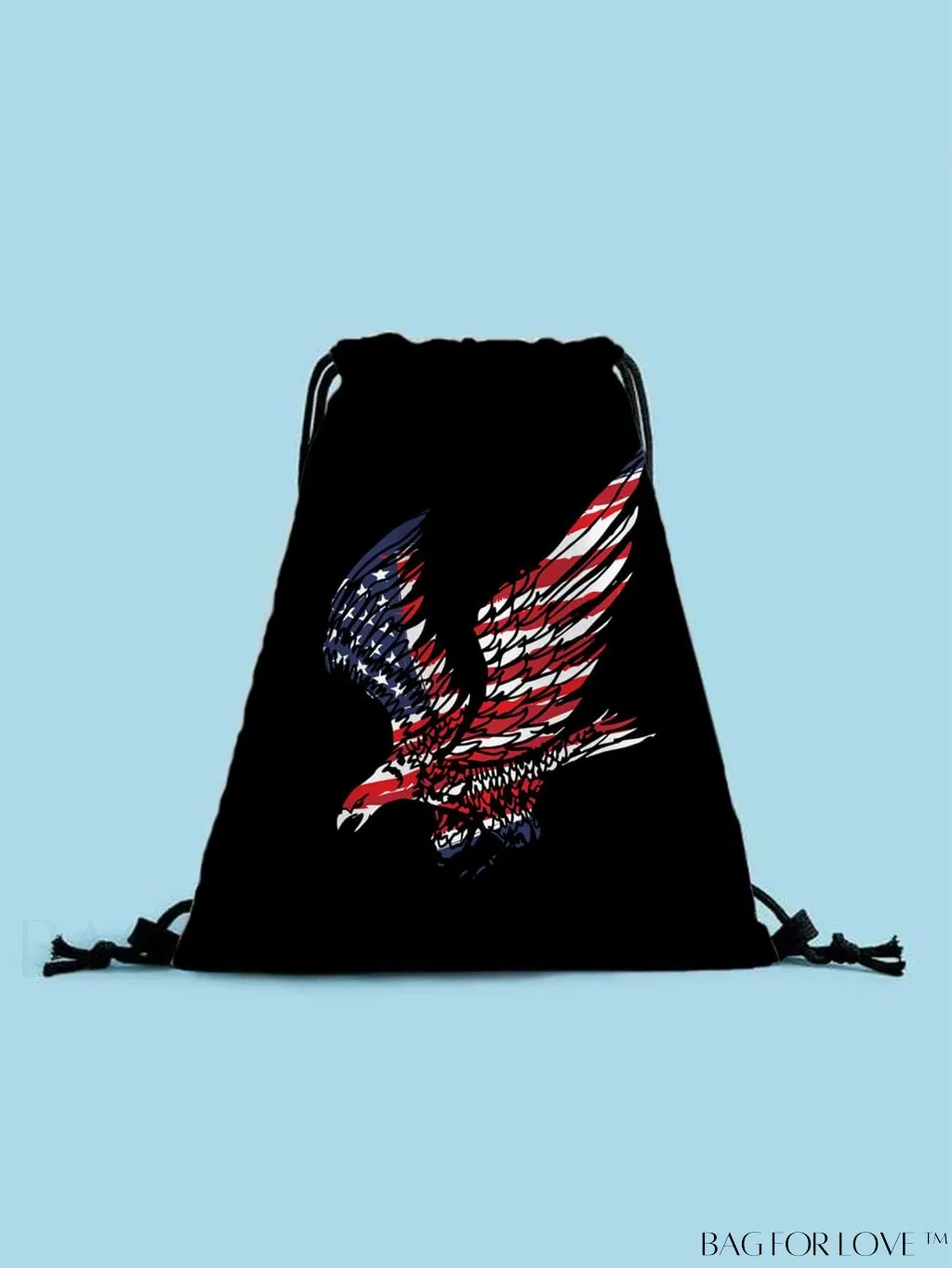 BagForLove - Outdoor Shopping Bag with Independence Day Pattern in Drawstring Portable Design