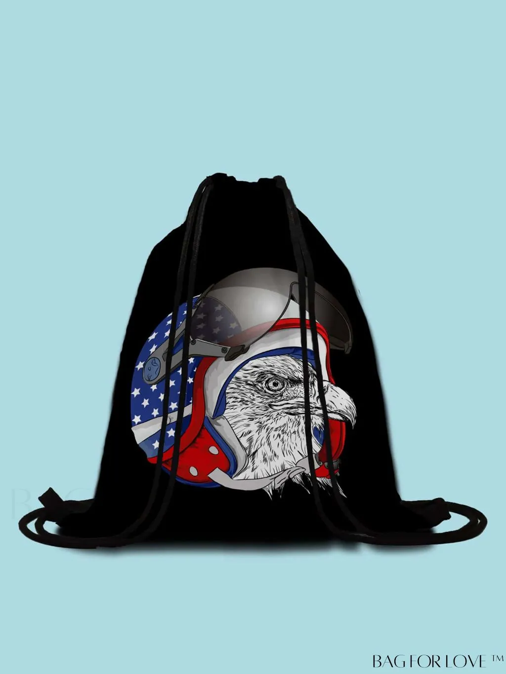 BagForLove - Outdoor Shopping Bag with Independence Day Pattern in Drawstring Portable Design