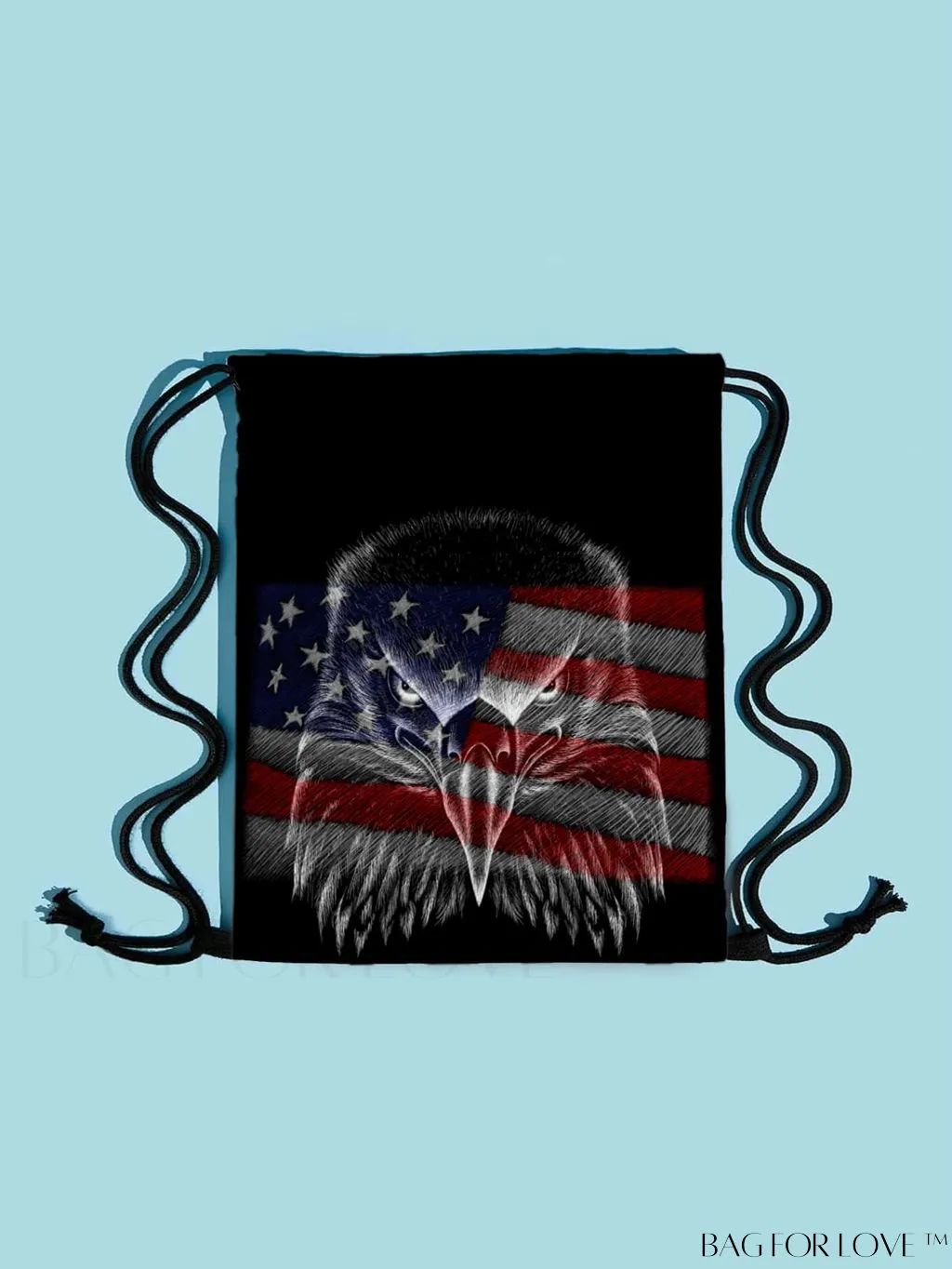 BagForLove - Outdoor Shopping Bag with Independence Day Pattern in Drawstring Portable Design