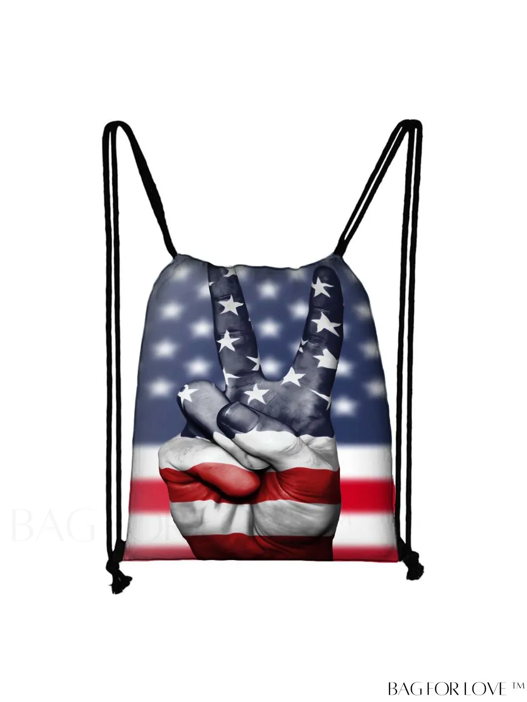 BagForLove - Outdoor Shopping Bag with Independence Day Pattern in Drawstring Portable Design