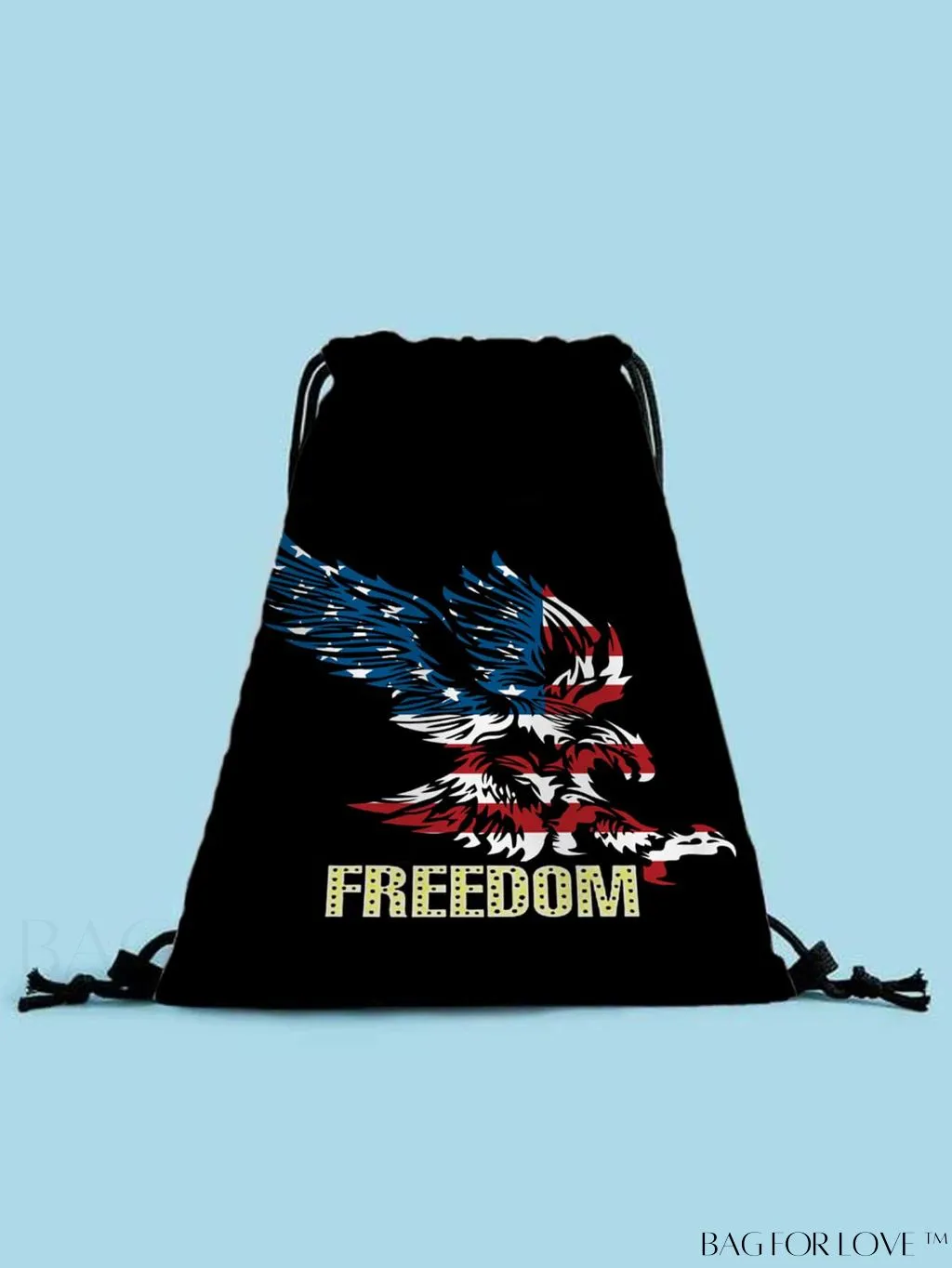 BagForLove - Outdoor Shopping Bag with Independence Day Pattern in Drawstring Portable Design