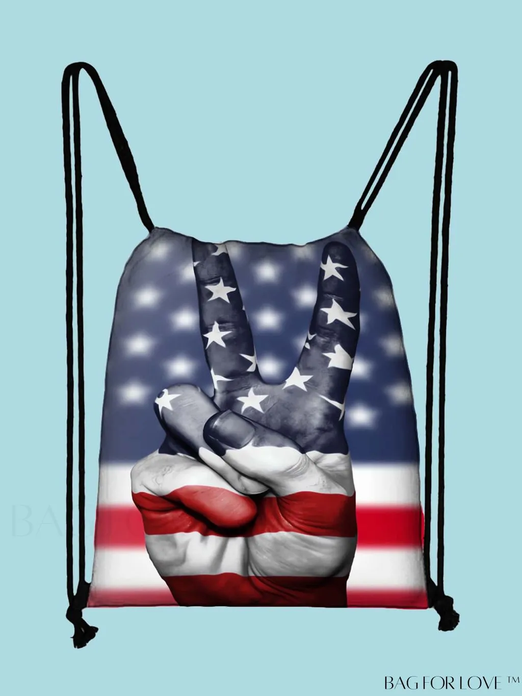 BagForLove - Outdoor Shopping Bag with Independence Day Pattern in Drawstring Portable Design