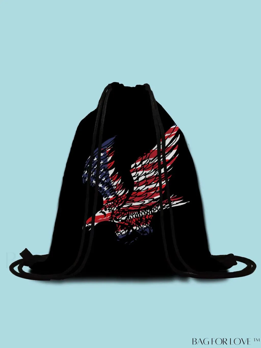 BagForLove - Outdoor Shopping Bag with Independence Day Pattern in Drawstring Portable Design