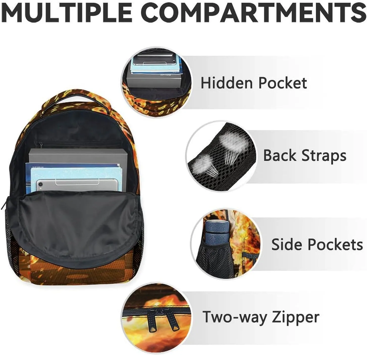 Baseball Backpack with Lunch Box for Boys - Set of 3 Baseball School Backpacks Matching Combo for Kids, Teens - Bookbag and Pencil Case Bundle