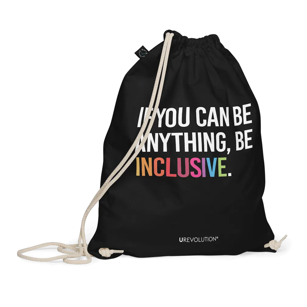 Be Inclusive Eco-Friendly Cotton Drawstring Backpacks