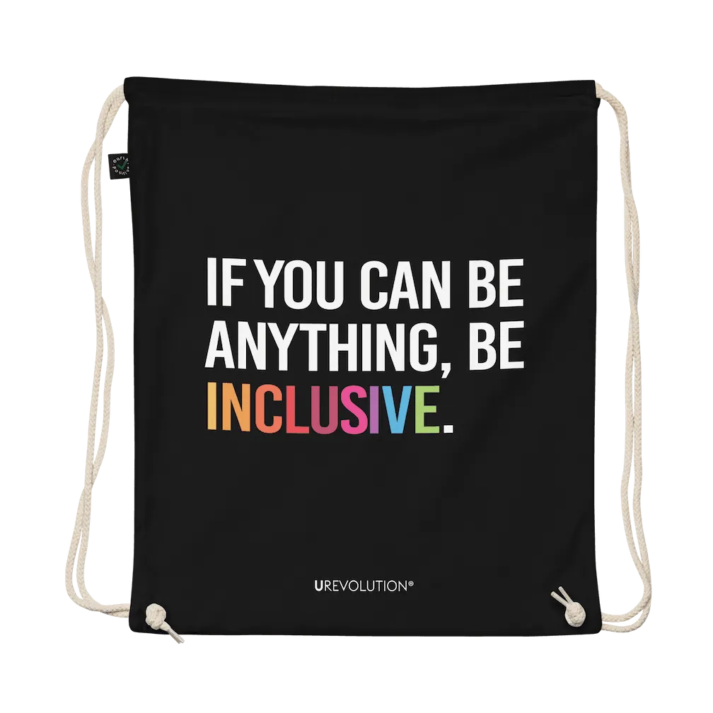 Be Inclusive Eco-Friendly Cotton Drawstring Backpacks