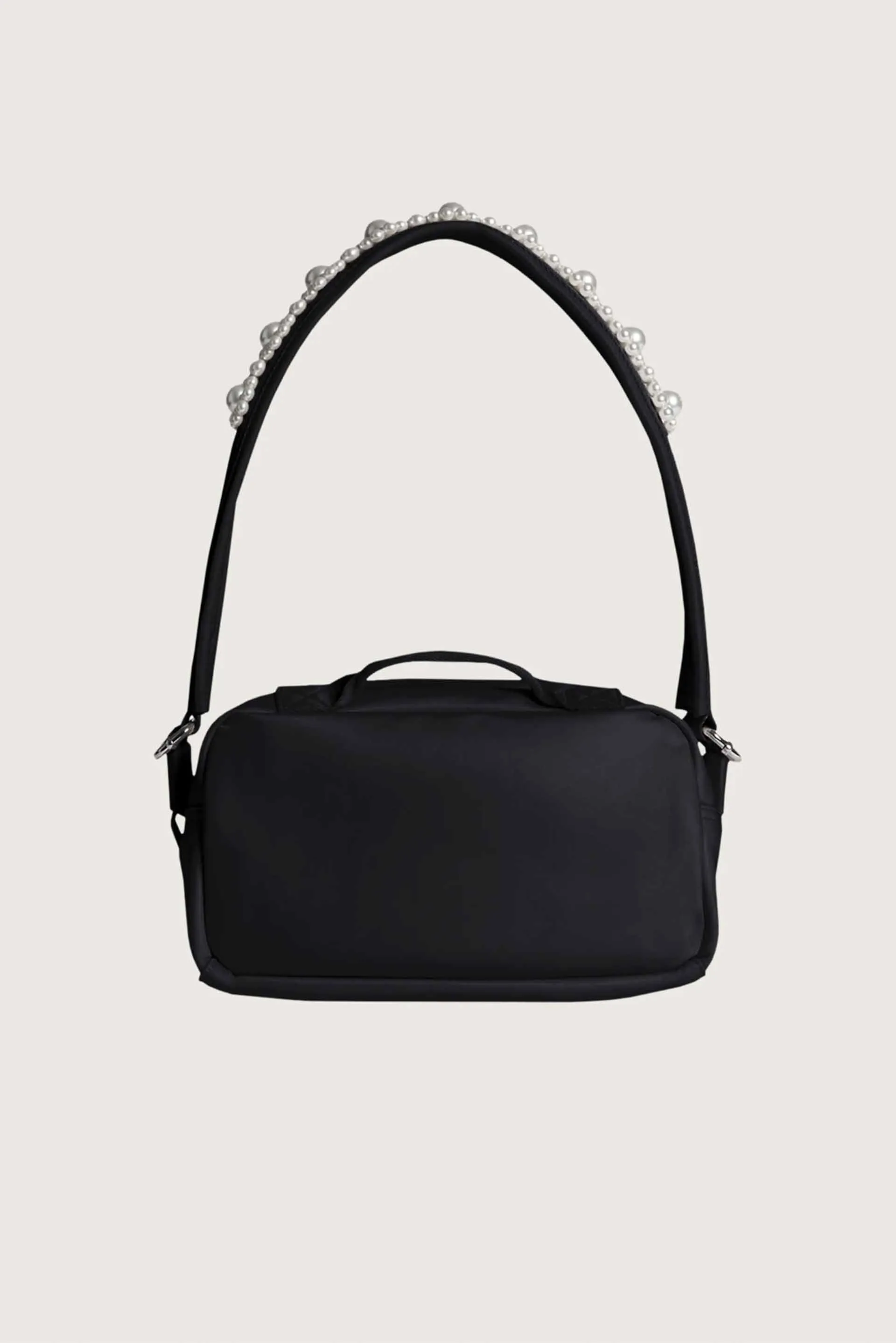 Beaded Classic Bow Crossbody Bag Black