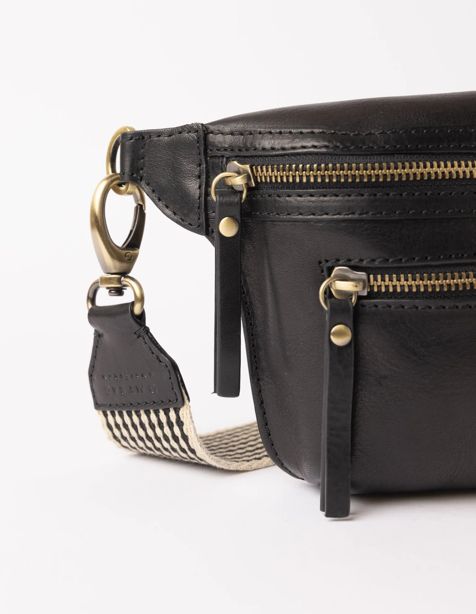 Beck's Bum Bag - Black Stromboli Leather
