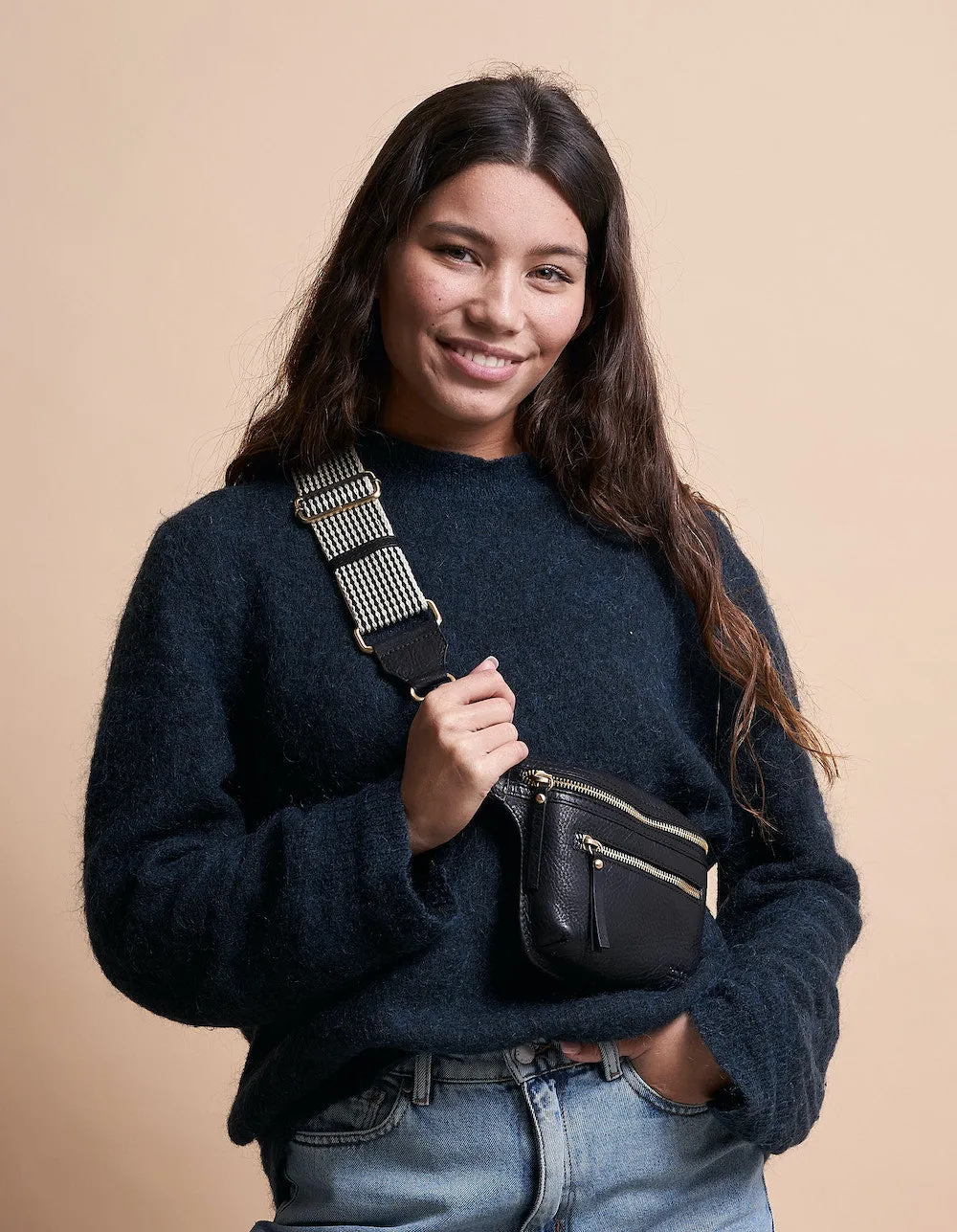 Beck's Bum Bag - Black Stromboli Leather