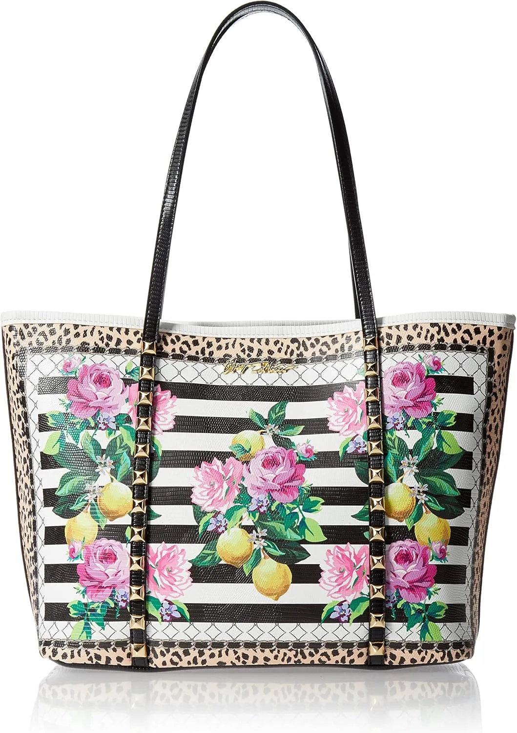 Betsey Johnson Amazing Tote Bag, Black/White