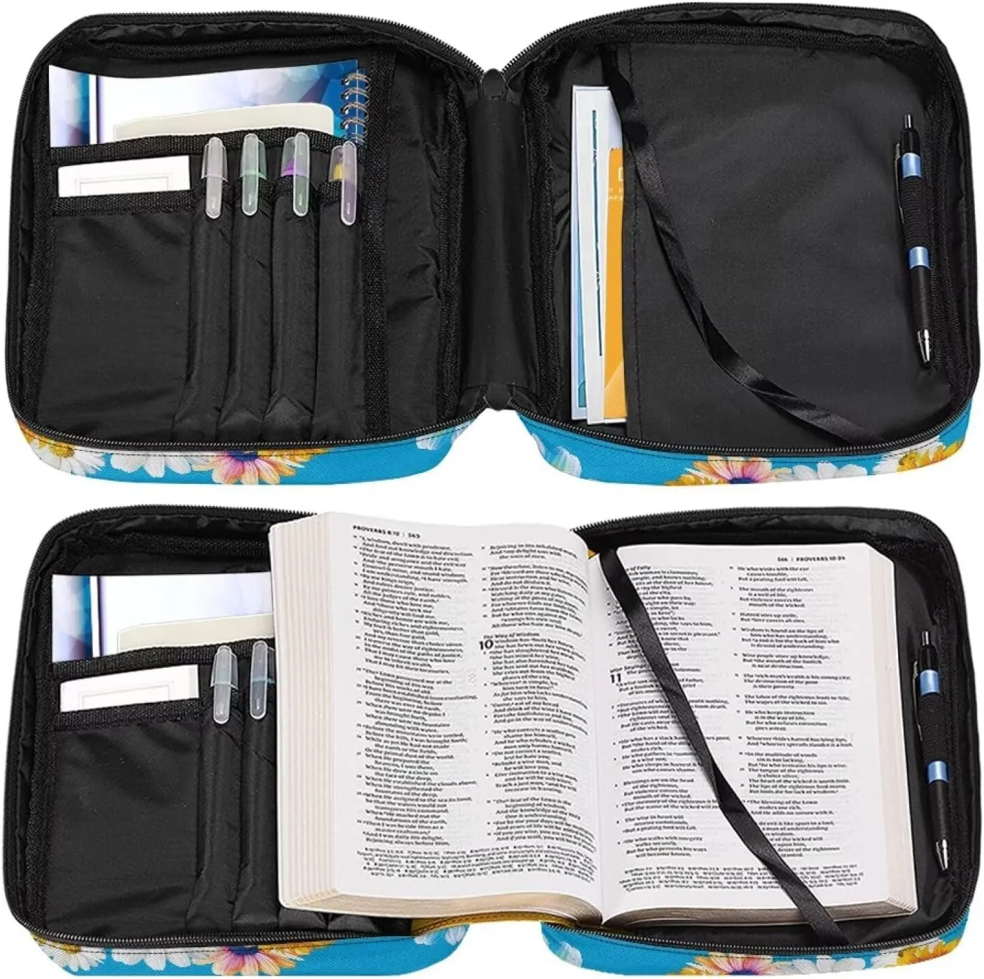 Bible Accessories Kit Bible Covers for Women Men with Pockets Bible Bags and Totes for Women Men Bible Case Large