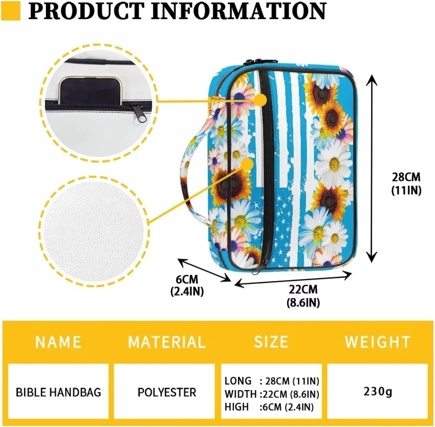 Bible Accessories Kit Bible Covers for Women Men with Pockets Bible Bags and Totes for Women Men Bible Case Large