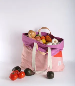 Bicolor East West Tote
