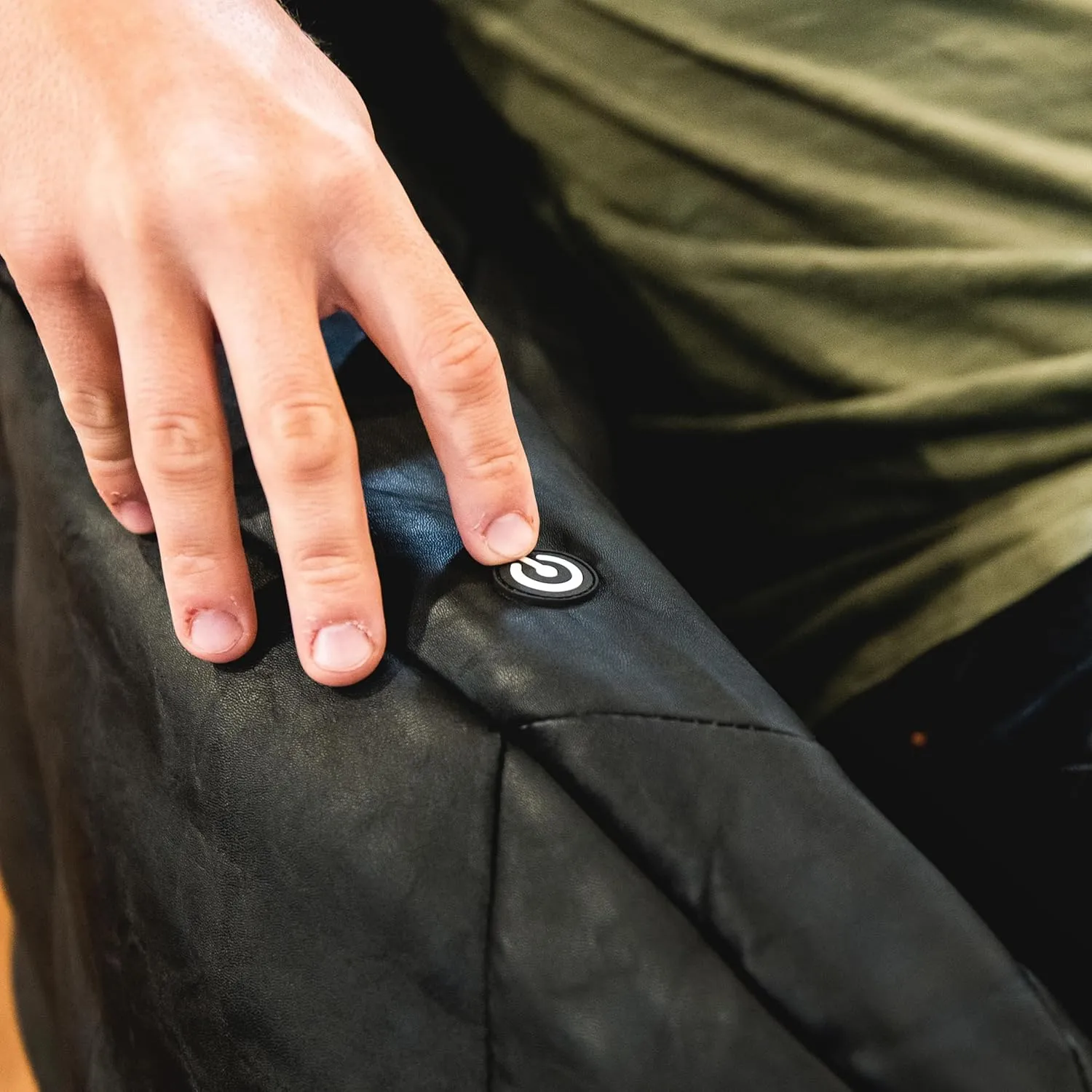 Big Joe Milano Beanbag Chair with Vibe Black Montana Leather