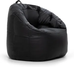 Big Joe Milano Beanbag Chair with Vibe Black Montana Leather