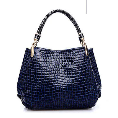 Big Women Shoulder Bags Alligator Ladies Leather Bags Women Handbags Of Famous Brands Totes Black Sac Espagnol