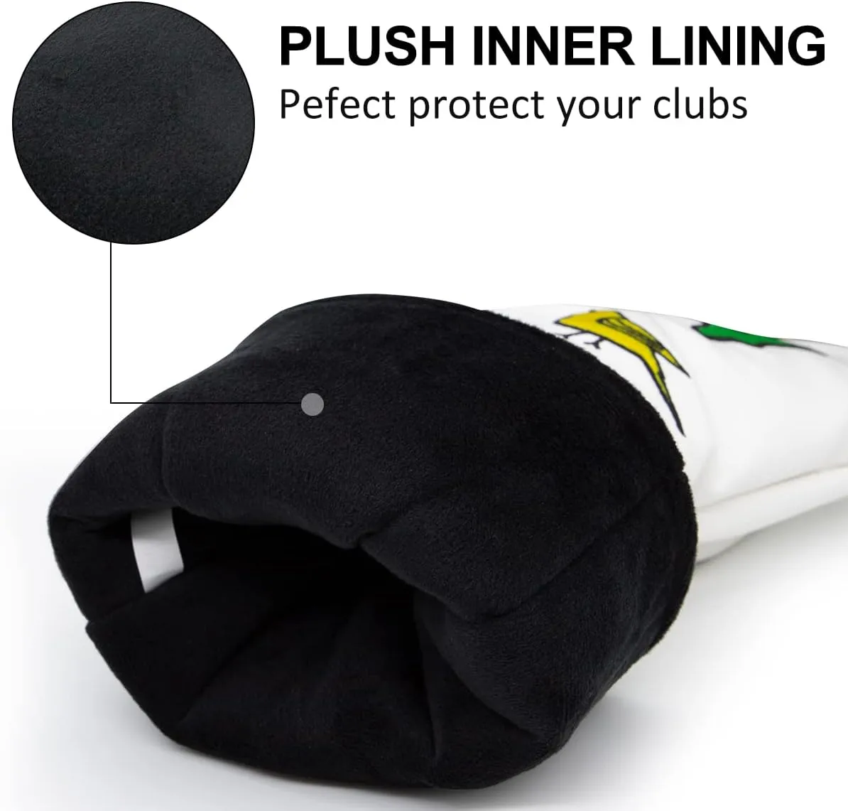 Birdie&Green Golf Club Covers for Driver, Fairway, Hybrids - 4 Options - Golf Driver Headcover/Golf Fairway Wood Head Cover/Hybrid Club Head Cover for Men Golfer