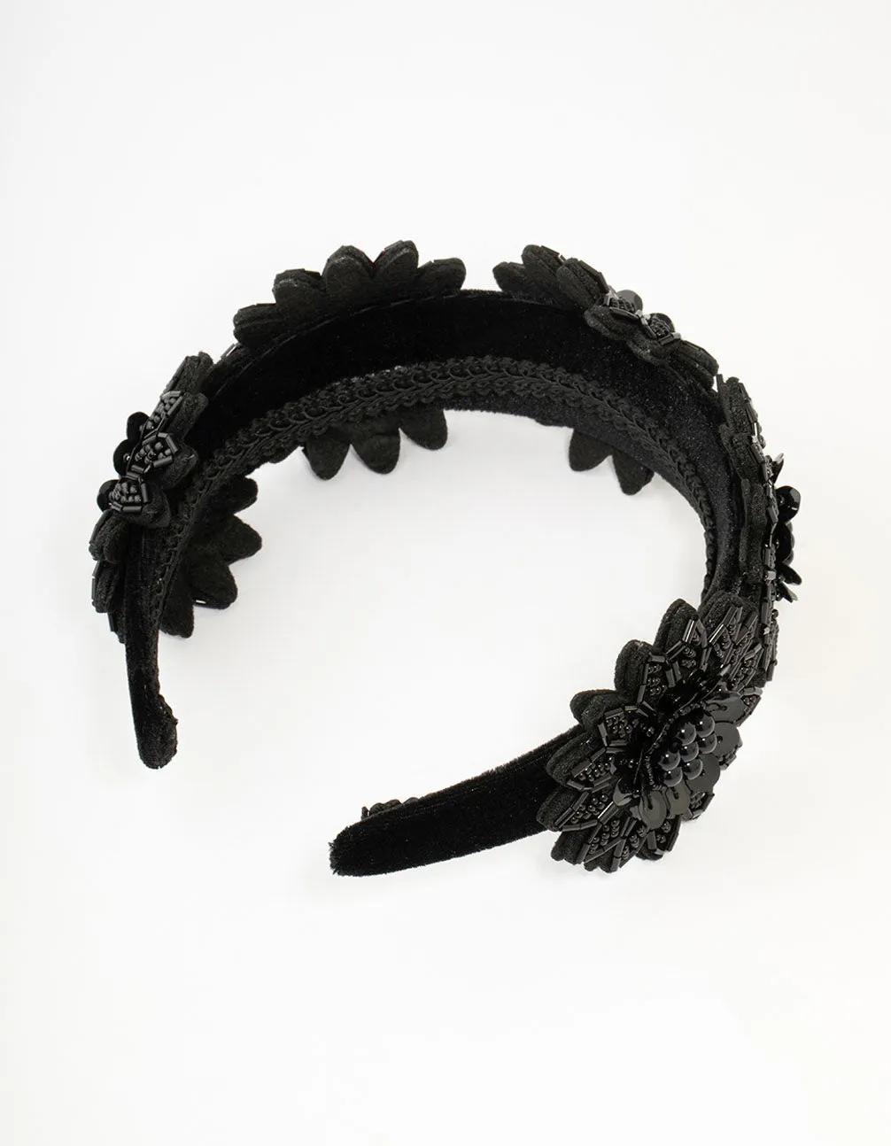 Black Statement Embellished headband