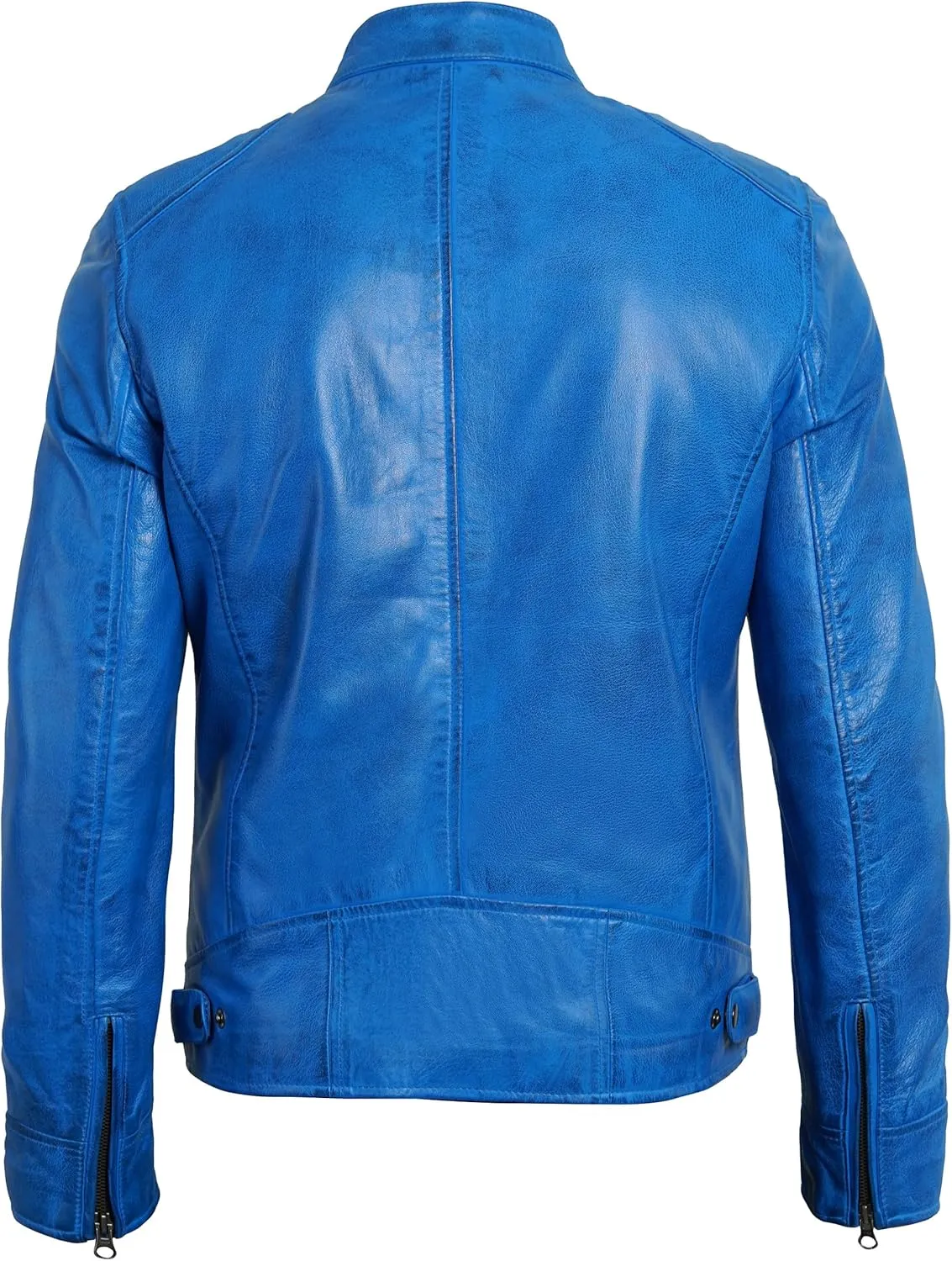 Blingsoul Leather Jackets For Men - Real Lambskin Motorcycle Style Mens Leather Jacket