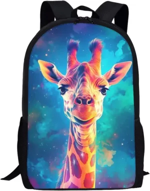Blue Sky Cool Giraffe Cool Animal Backpack School Backpacks Preschool Book Bag Cute School Bags for Kids Boys Girls Travel Daypack