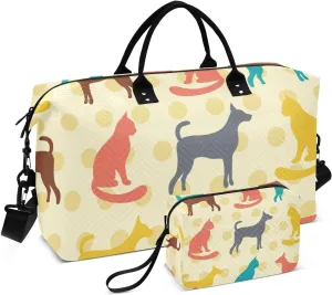 Bolaz Duffle Bag for Travel-Colorful Cat Pattern， Easy Update Large Magnectic Sticker Refrigerator Magnets Decor Wash Machine Magnet Decals23"x26"