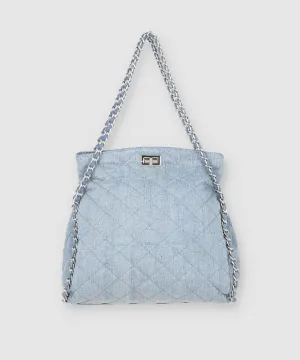 Bolsa Denim Capitonada Cadenas