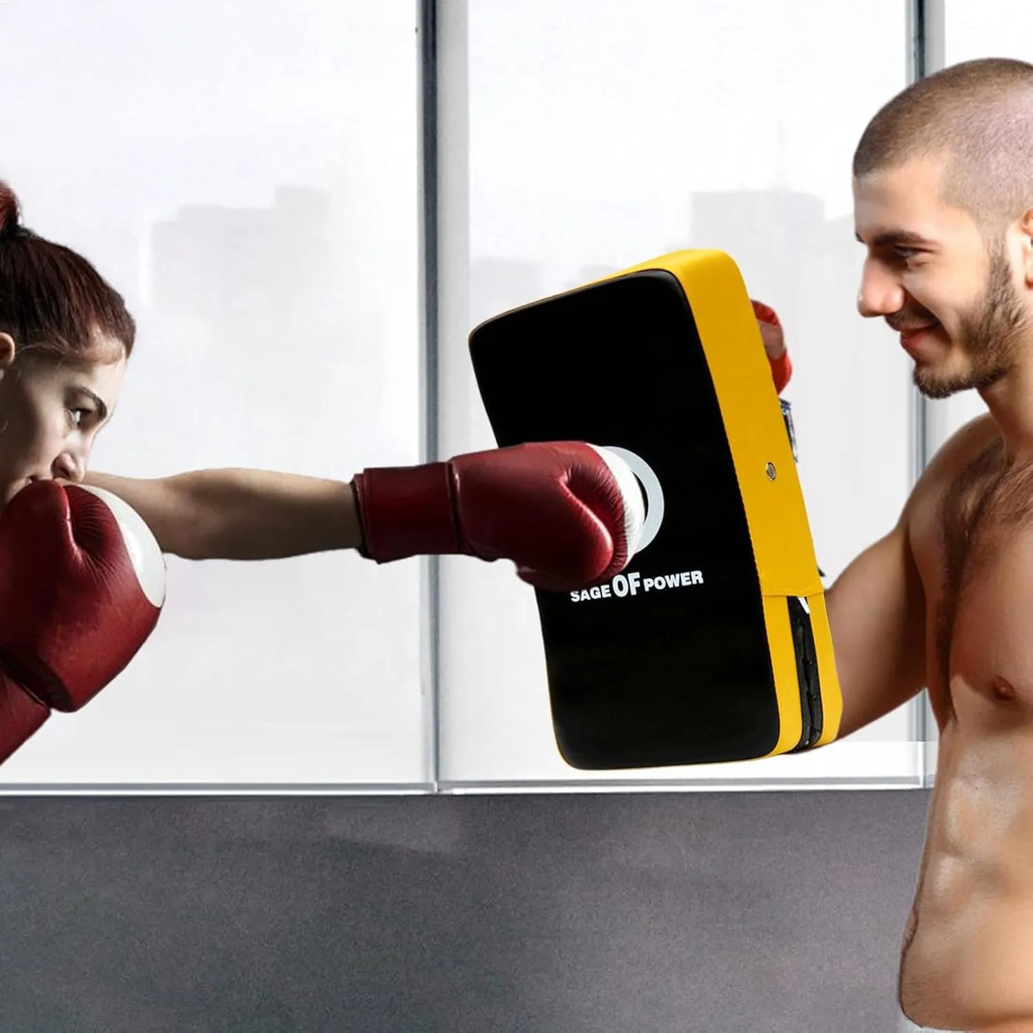 Boxing Training Pads - Boxing Target Mitts, Sparring Punch Pads | Boxing Target Pads, Curved Sparring Coaching Pad,Sturdy Boxing Kick Shield, Training Blocking Pad for Boys, Girls, Adults