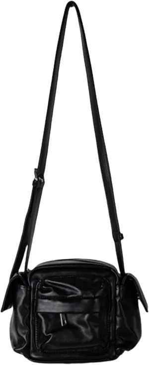 Boxy Soft Leather Crossbody Bag, Versatile Single Shoulder Bag Small Square Bag,Comfortable Handles Bag