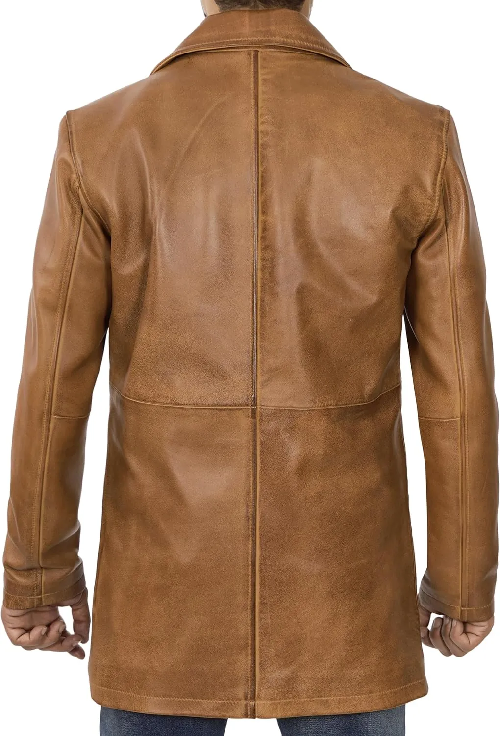 Brown Leather Jacket Men - Natural Distressed Leather Jackets for Men