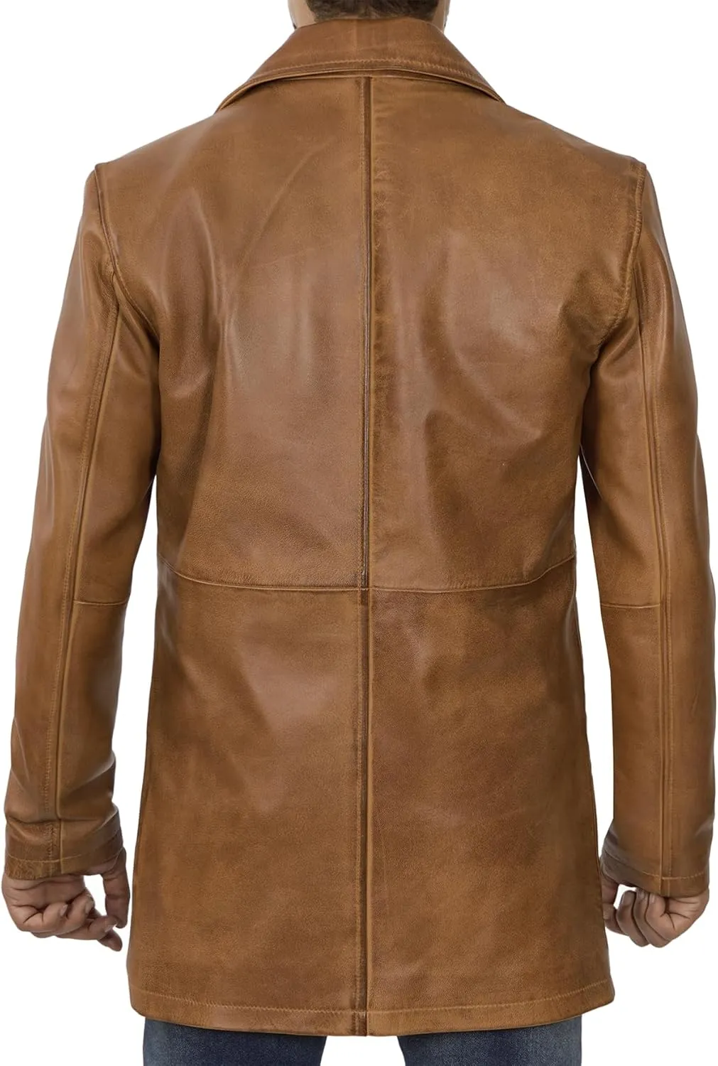 Brown Leather Jacket Men - Natural Distressed Leather Jackets for Men