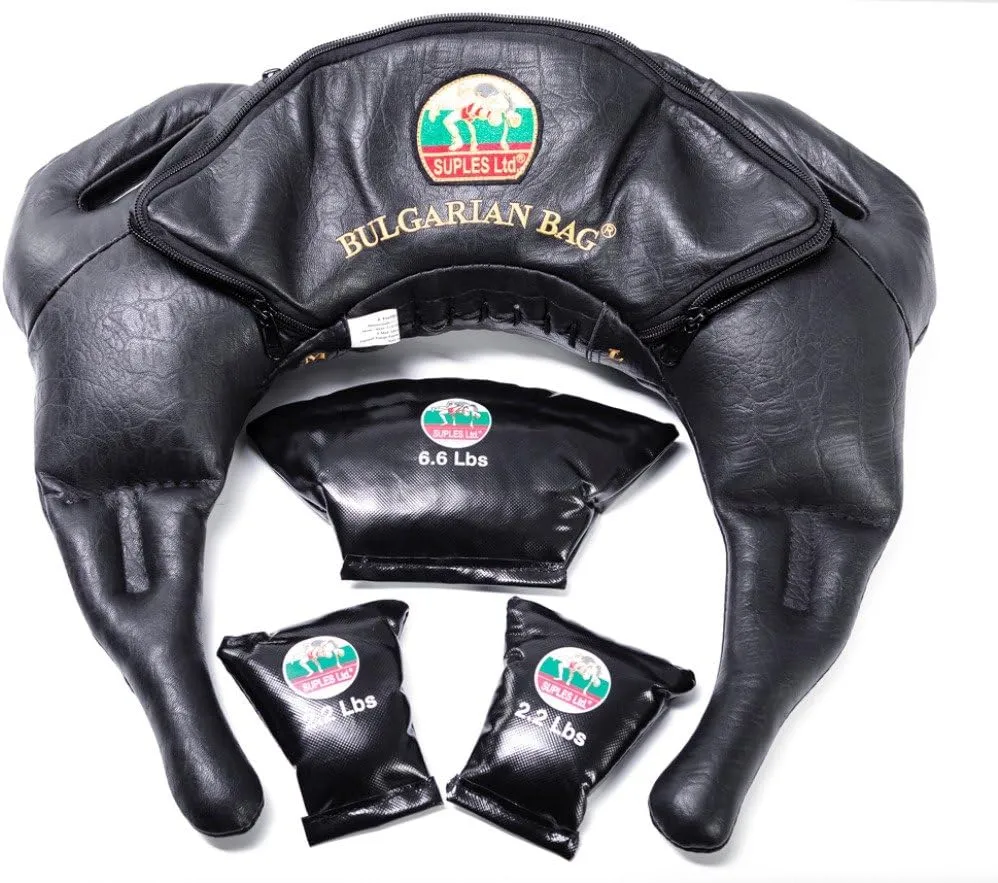 Bulgarian Bag Strong Model (Genuine Leather) - The Original Bulgarian Bag Creator - Fitness Bag, Crossfit, Wrestling, Functional Training Bag, Sandbag, Powerbag, Training Bag.