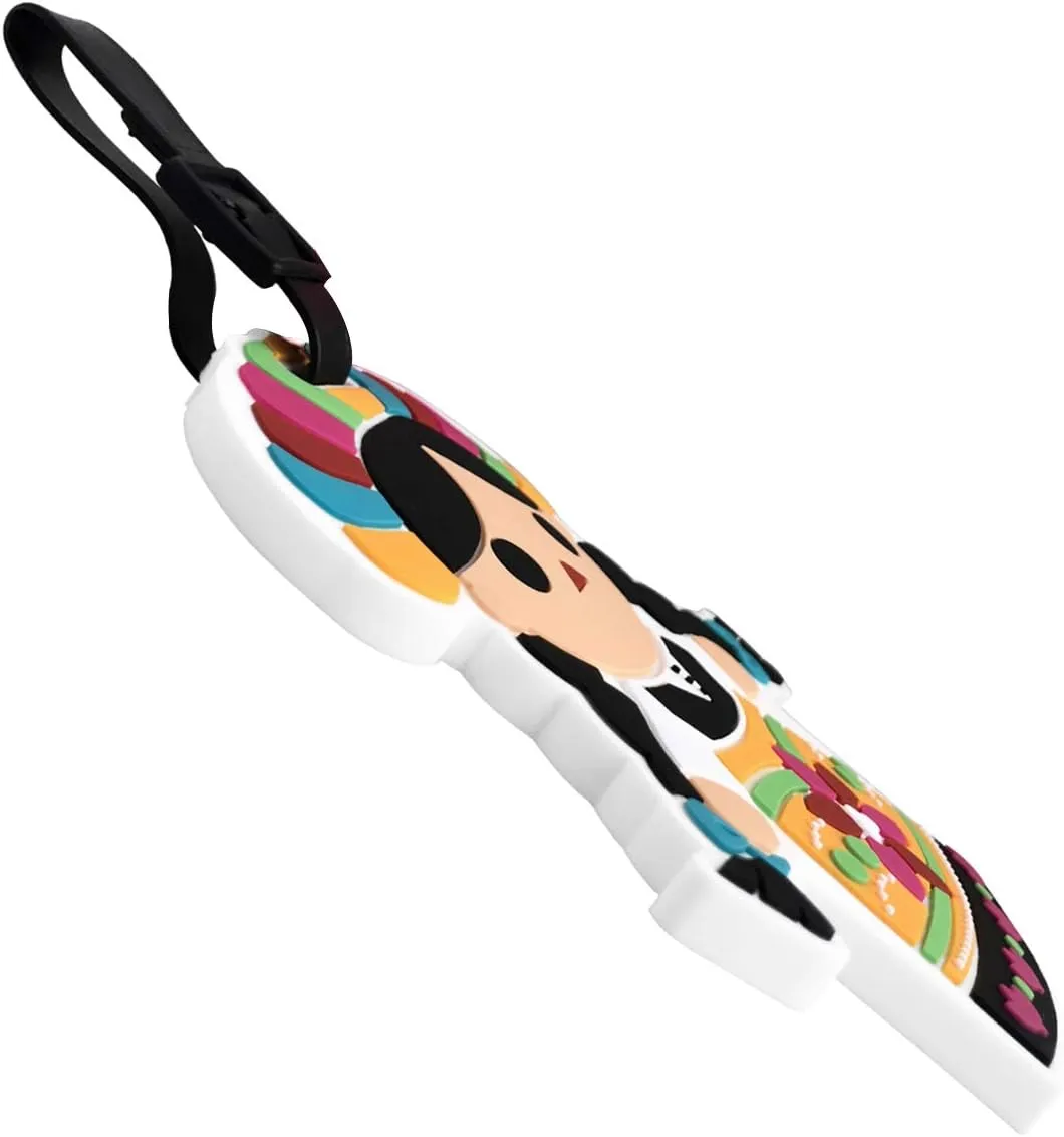 By Mexico Muñecas Mexicanas Luggage Tag, Mexican Doll Design