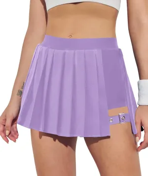 BZB Pleated Skirts for Women High Waisted Tennis Skirts Adjustable Buckle Athletic Skorts Skirts with Pocket