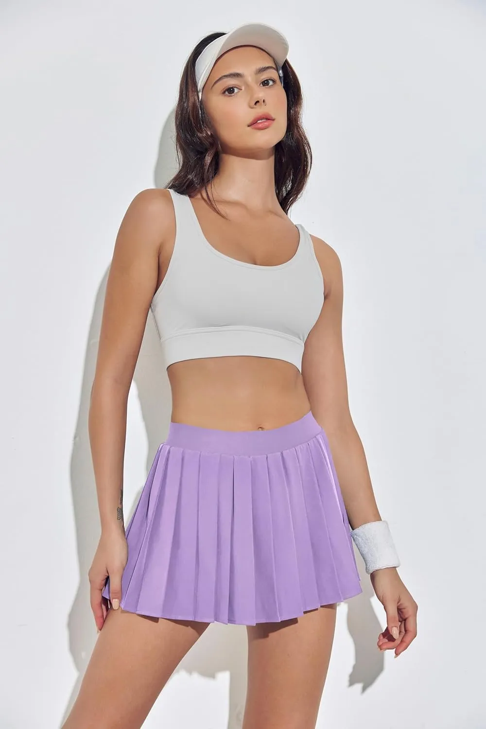 BZB Pleated Skirts for Women High Waisted Tennis Skirts Adjustable Buckle Athletic Skorts Skirts with Pocket