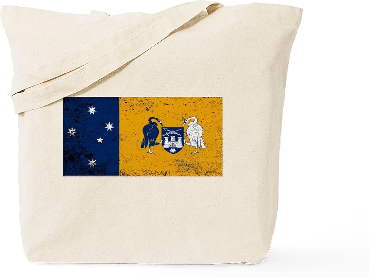 CafePress Australian Capital Territory Grunge Flag Tote Bag Reusable Natural Beige Canvas Shopping Bag