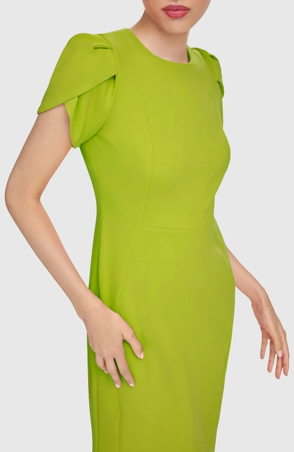 Calvin Klein Women's Tulip Short Sleeve Scuba Crepe Mini Dress