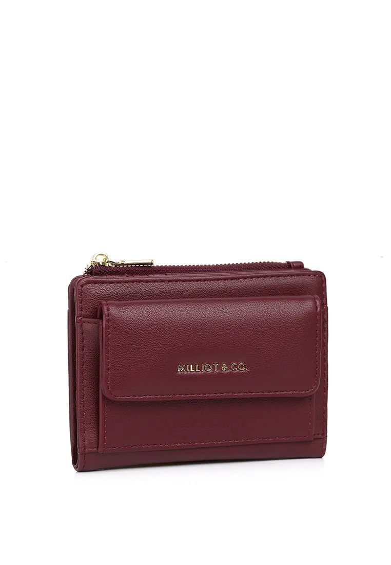 Candy Pop Top Zip Mini Wallet Wallet (Maroon)