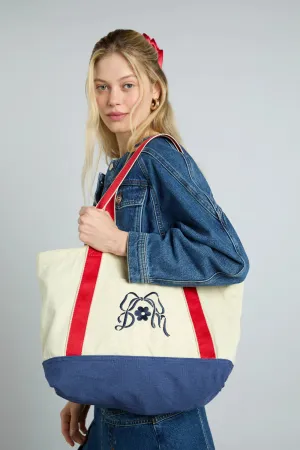 CANVAS TOTE BAG WITH EMBROIDERY