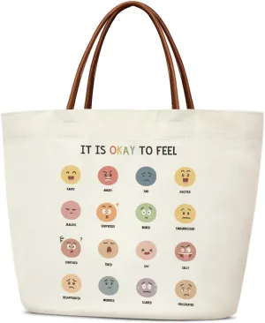 Canvas Tote for Women - Reusable Grocery Shopping Bag With Handles
